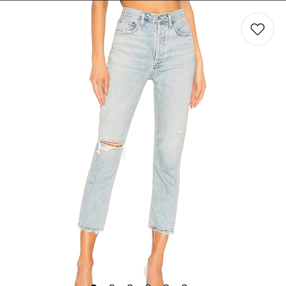 AGOLDE Riley Straight Crop Denim Size 26